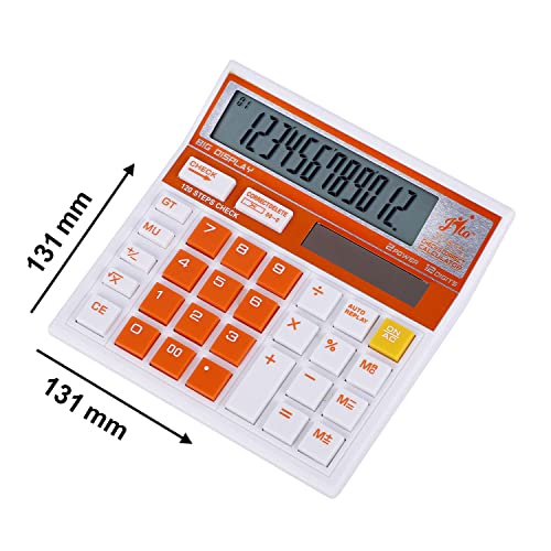 Jito 12 Digits JT-512 WHITE- ORANGE Electronic Calculator with 18 months Warranty - Image 2