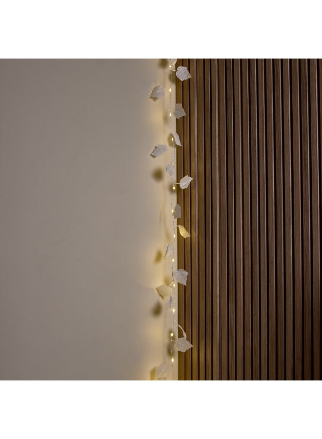 NAGAFA SHOP Leaf Vine LED Garland with Warm Light – Battery Powered Natural Wall Décor2 M - Image 2