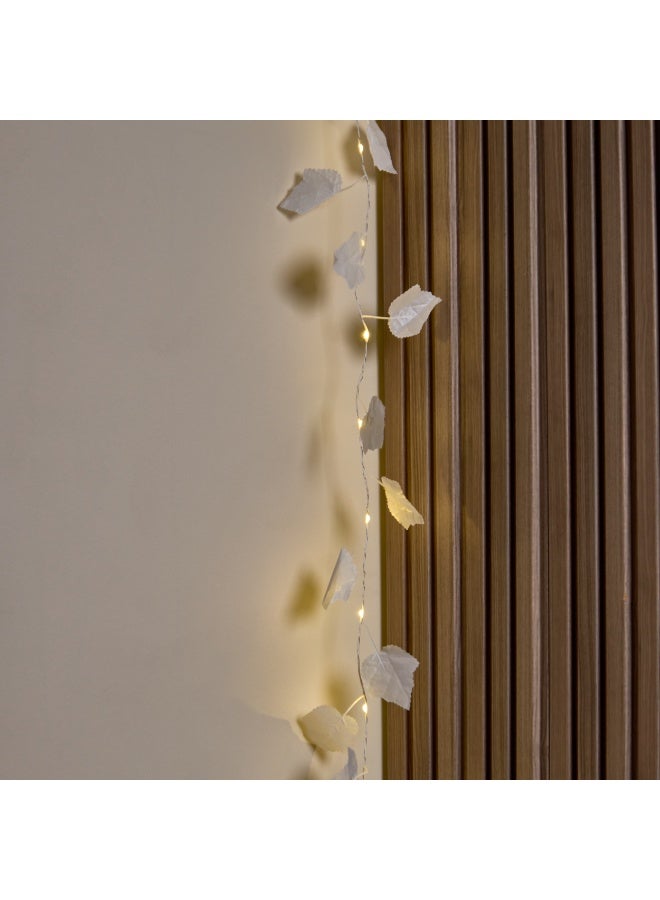 NAGAFA SHOP Leaf Vine LED Garland with Warm Light – Battery Powered Natural Wall Décor2 M - Image 3