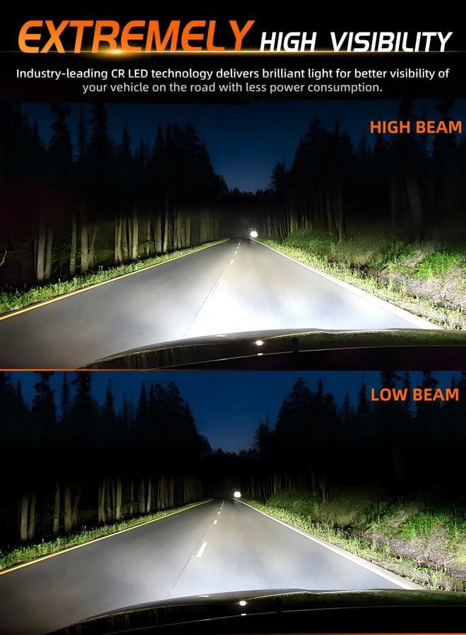 MGLLIGHT DOT Approved 7 round led headlights Hi/Low Sealed Heam Compatible with Wrangler TJ JK Do-dge F-ord Che-vy, H6024 6016 6015 6014 Replacement (2PCS) - Image 5