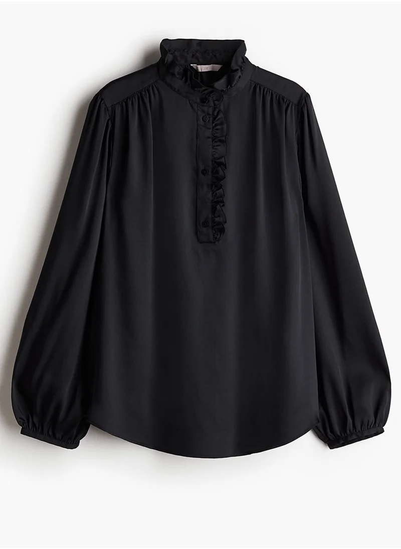 اتش اند ام Frill-Trimmed Blouse