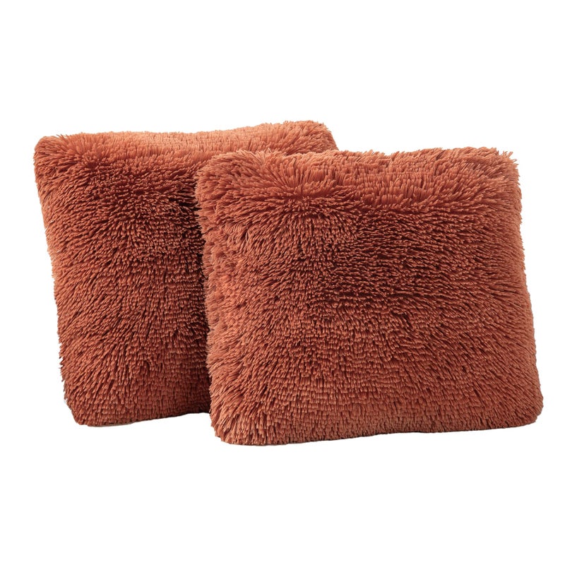 TOONOW Set of 2 Decorative Throw Pillow Covers 18x18 Fluffy Pillow CoversLuxury Faux Fur Sofa Pillow Covers for Sofa Couch Living Room Bedroom  No Pillow Insert - Image 1