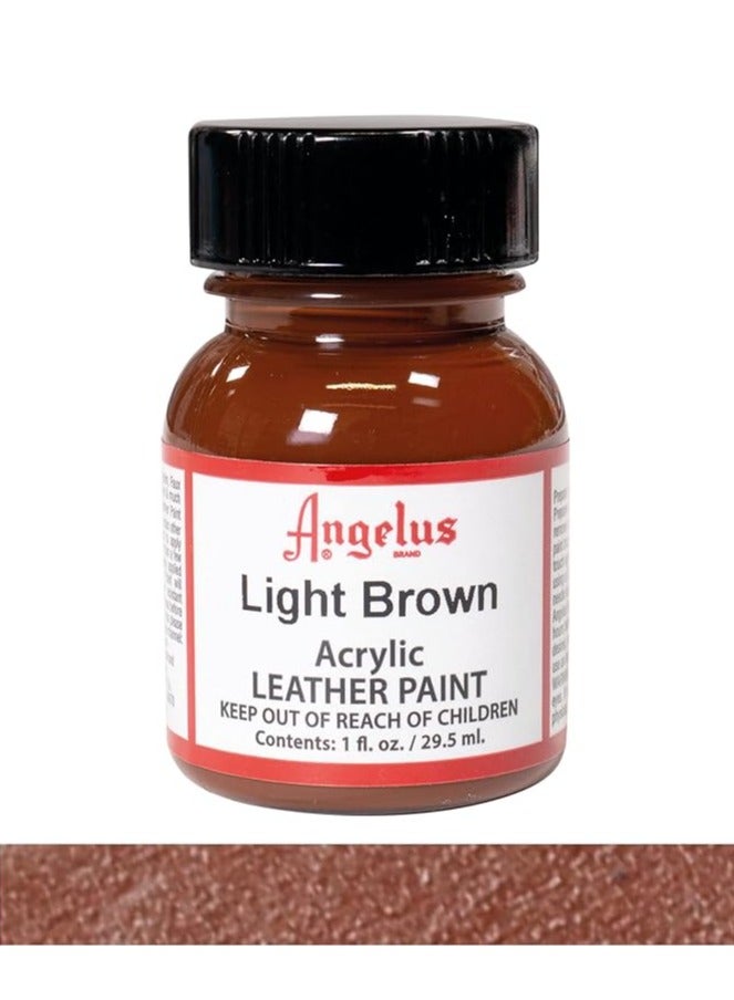 Angelus Acrylic Leather Paint 1oz Light Brown - Image 1
