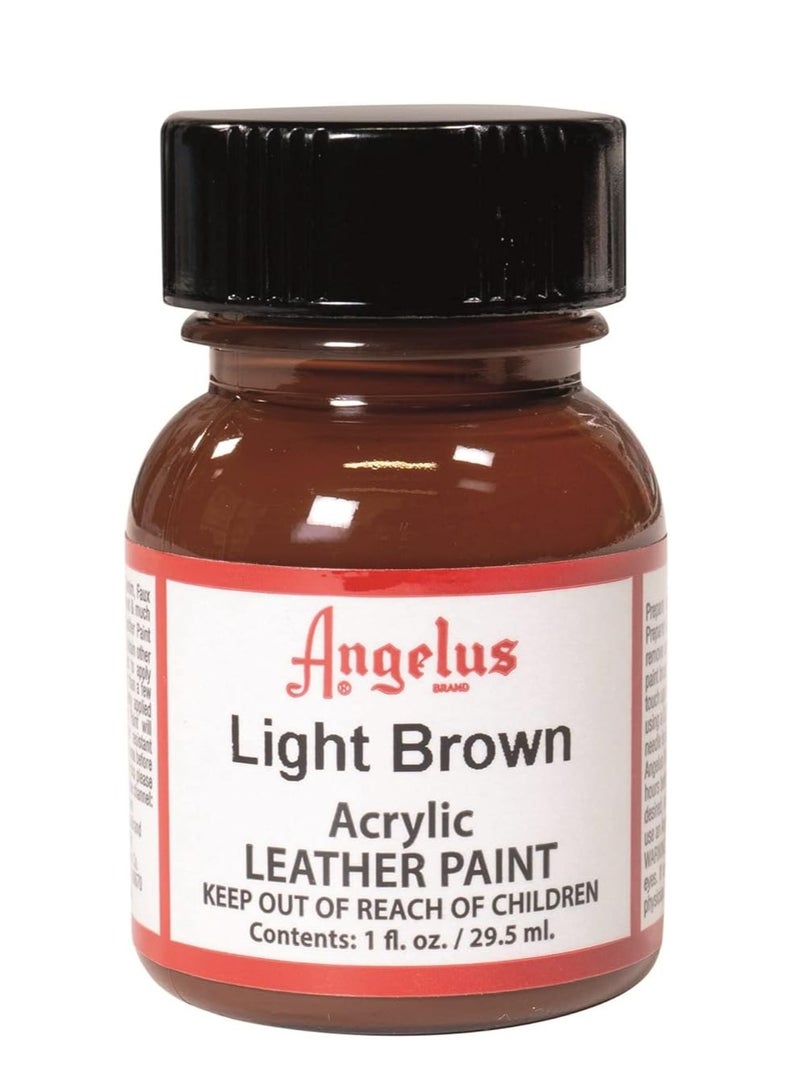 Angelus Acrylic Leather Paint 1oz Light Brown - Image 2