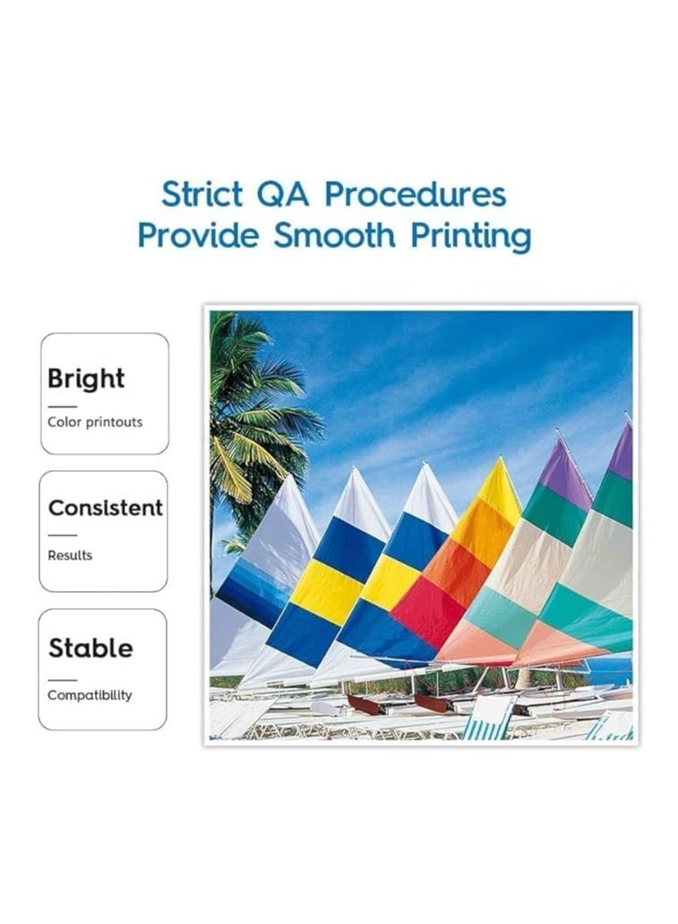 GI-490 Ink Compatible with CANON Printer for PIXMA G3400, G2400, G1400, G4400, G4410, G3410, G2410, G1410, G3411, G2411, G1411, G4411(4-Pack Black Cyan Magenta Yellow)  - Image 2