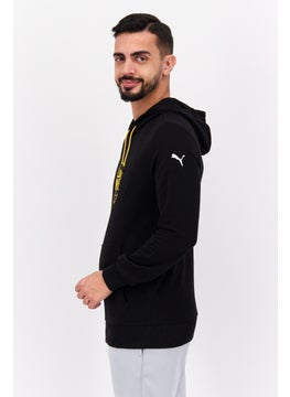 PUMA Men Hoodie Graphic Print Long Sleeve Sweatshirt, Black  - Image 4