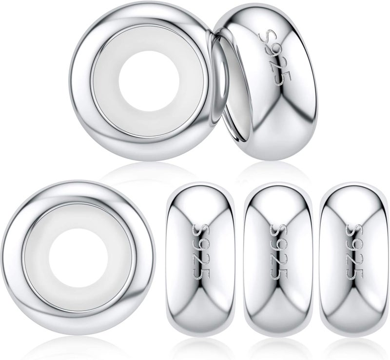 DALARAN Stopper Beads for Bracelets 925 Sterling Silver Clip Spacer Charm Bracelet Stoppers - Image 1