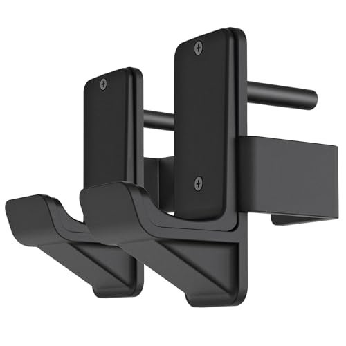 Kipika J-Hooks for Power Rack - Heavy Duty Steel Hooks with Rubber Pads - Fits 2"x2" Square Tube with 1/2" Hole - Set of 2 - Image 1