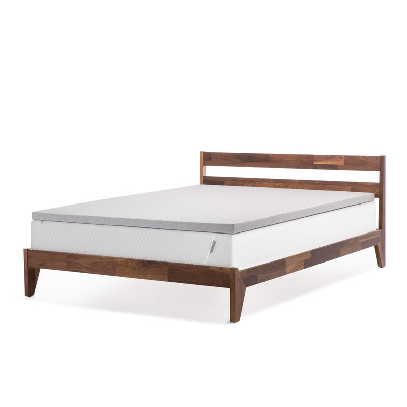 Tuft  Needle Mattress Topper Queen Size 2 inches of our Breathable Supportive Adaptive Foam Luxe Gray Cover CertiPURUS and Greenguard Gold Certified
