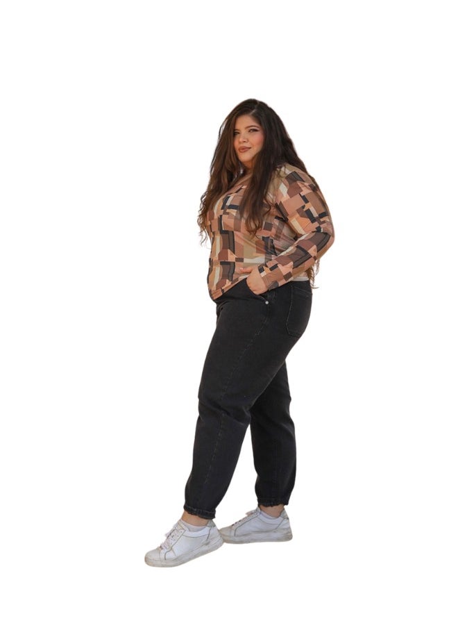 Qudra Black Boyfriend Jeans  - Image 2