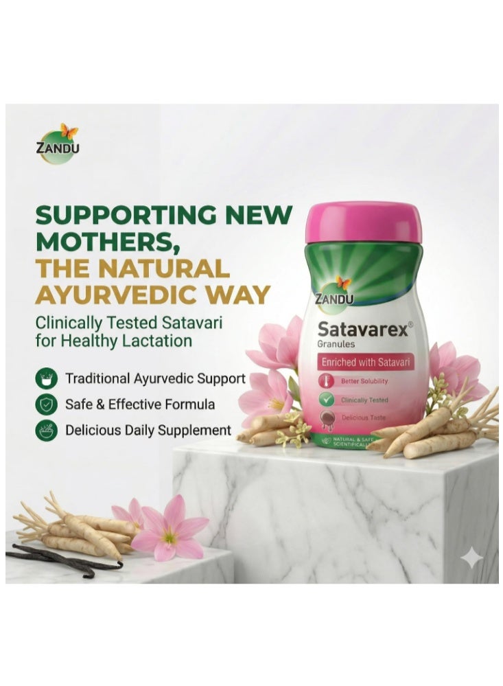 Zandu Satavarex Granules 210g – Satavari-Enriched Herbal Lactation Support for Breastfeeding Mothers - Image 4