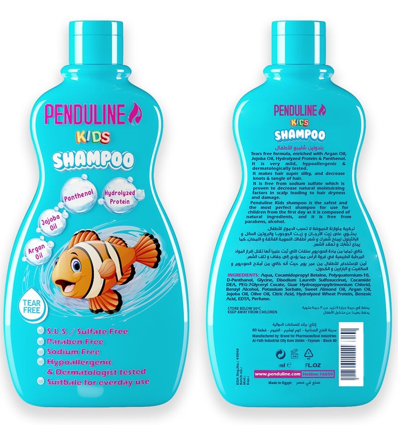 Penduline Kids Shampoo Blue | For Dry Hair | Gentle Cleansing & Frizz Control |Nourishing & Moisturizing |65 ML - Image 3