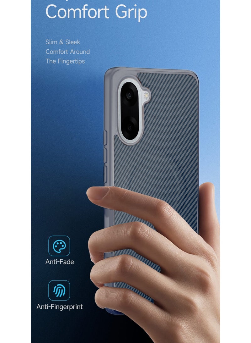 دبليو تيك غطاء خلفي واقٍ من السيليكون الناعم وألياف الكربون مع دعم Magsafe لهاتف OnePlus Nord CE5 5G 2025 - رمادي - Image 2