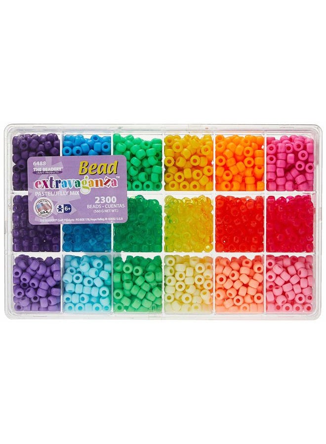 Beadery Bead Extravaganza Bead Box Kit 19.75oz - Pastel & Jelly - Image 2