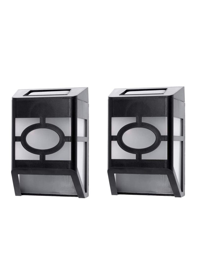 Y&D - Solar Deck Lights, Fence 2 Modes Decoration Unique Pattern, Waterproof Automatic Outside, Deck, Patio, Stairs, Yard, Steps, Path & Driveway (RGB Black 2-Pack) - Image 1