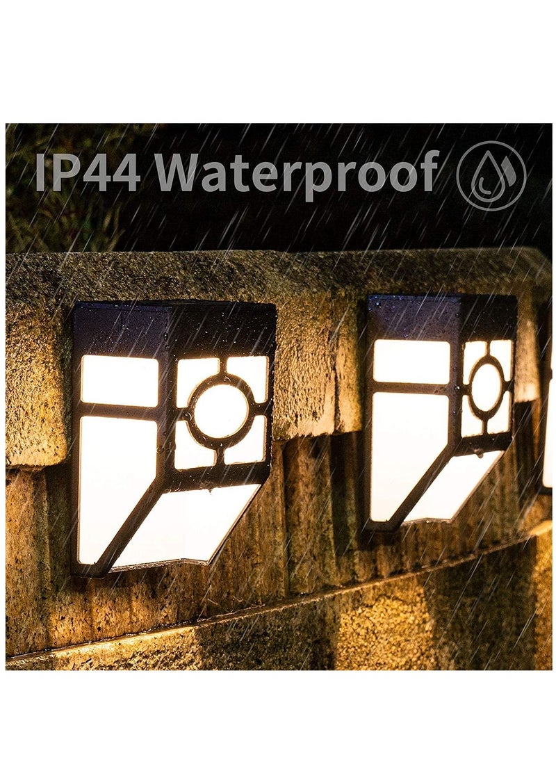 Y&D - Solar Deck Lights, Fence 2 Modes Decoration Unique Pattern, Waterproof Automatic Outside, Deck, Patio, Stairs, Yard, Steps, Path & Driveway (RGB Black 2-Pack) - Image 1