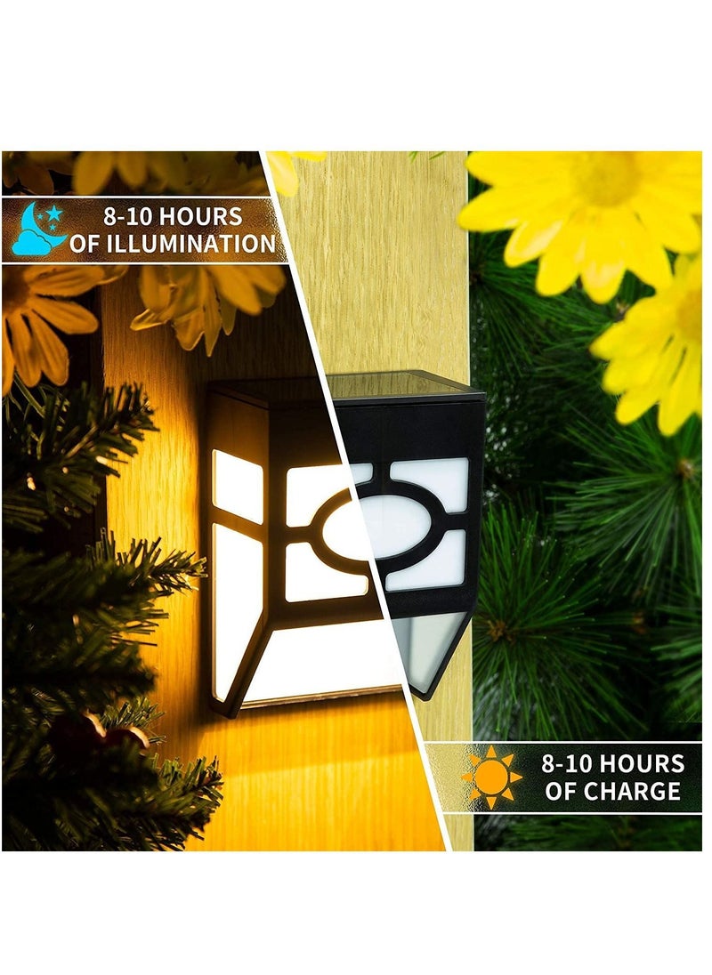 Y&D - Solar Deck Lights, Fence 2 Modes Decoration Unique Pattern, Waterproof Automatic Outside, Deck, Patio, Stairs, Yard, Steps, Path & Driveway (RGB Black 2-Pack) - Image 1