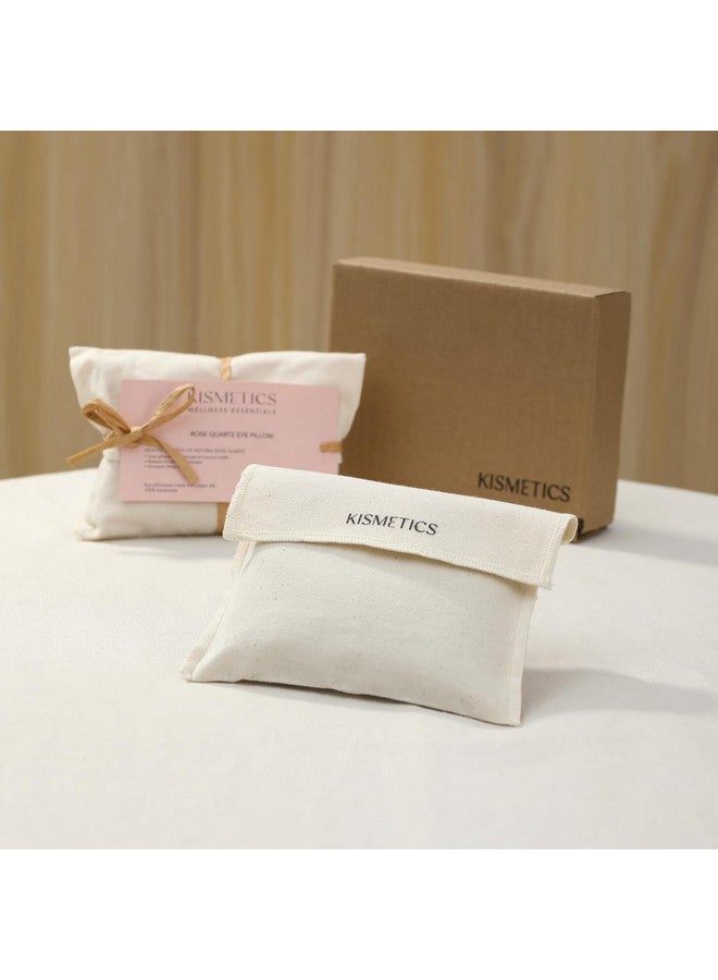 KISMETICS Natural Rose Quartz Weighted Eye Pillow For Relaxation Sleeping Yoga Spa And Travelling Cooling Eye Pillow Reusable And Good Relaxation Gift For Women(Rose Quartz) - Image 5