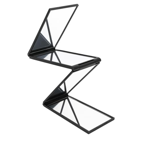 Snevad Foldable 4-Way Mirror for Self Haircut 360° Adjustable Portable Barber Mirror with Hooks Handheld & Desktop Mirror for Hair Cutting, Grooming, Styling,Makeup, Shaving Travel with Hanging Stand - Image 1
