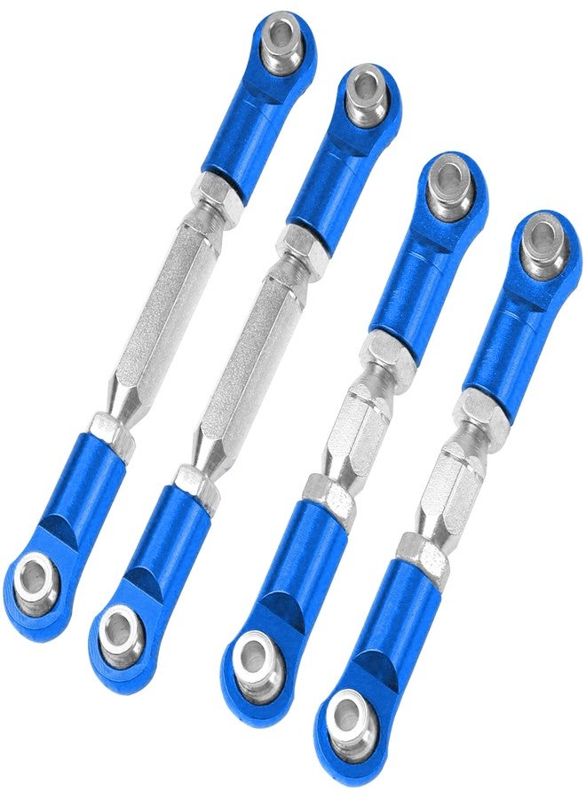 Vgoohobby Metal Turnbuckles Rod Camber Links Steering Linkage Tie Rods Pull Rod Compatible with Arrma Granite 4X4 Senton 4X4 Mega550 1/10 RC Car (Blue) - Image 3