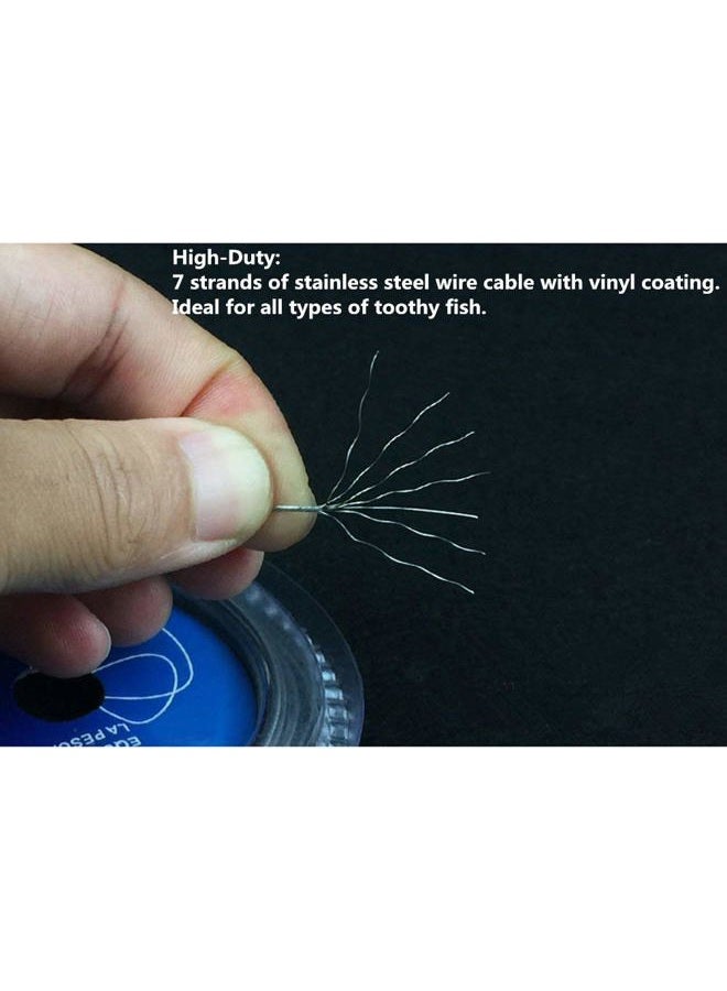 Mimilure (18kg Test) - 4.5LB-90kg Fishing line Wire Leader Vinyl Coated Stainless Steel Leader Wire 10 Metre,with 12pcs Crimps Sleeves - Image 3