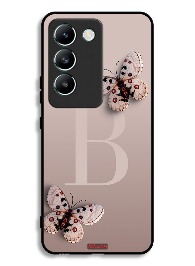 Tolwak غطاء حماية فيفو V30 لايت 4G بتصميم الفراشات - Image 1