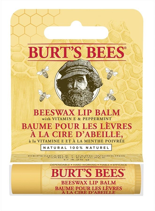 Burt's Bees بلسم شفاه شمع العسل مع فيتامين E ونعناع، 0.15 أونصة - Image 2