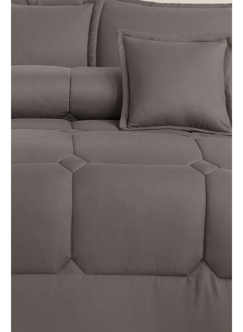 مينج لي مفرش سرير صيفي ملكي فاخر | طقم لحاف كينج 6 قطع (مقاس 250×230 سم) | حشوة منفوشة بخفة فائقة! - Image 4