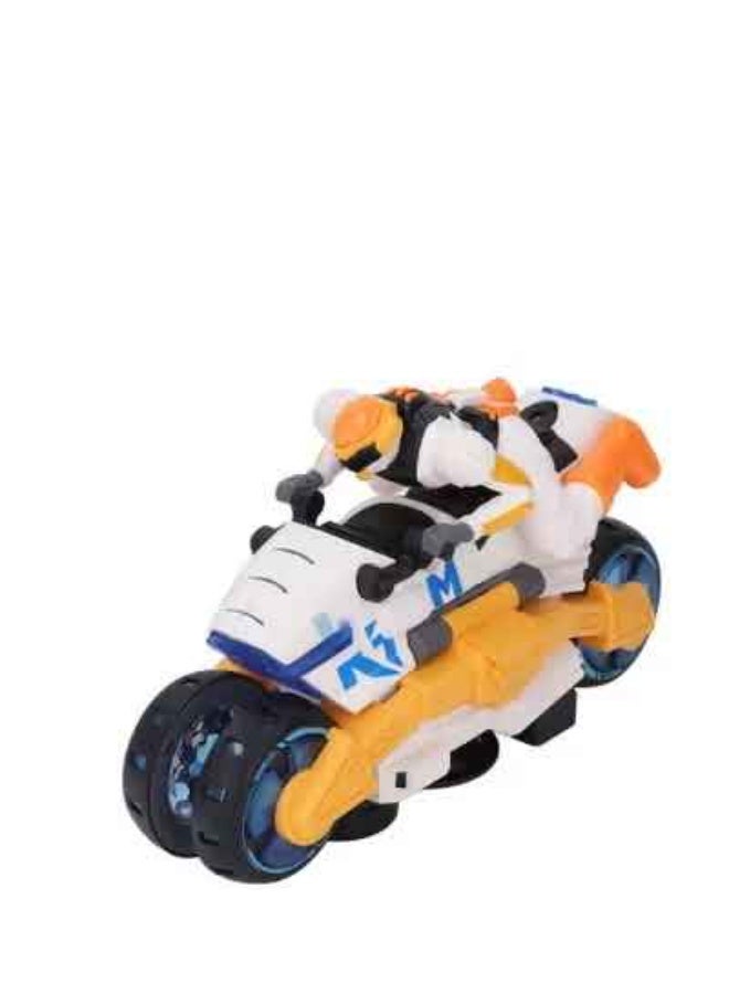 ممز بلانيت دراجة نارية بهلوانية تدور 360 درجة مع موسيقى وإضاءة للأطفال من سن 4 و5 و6 و7 و8 سنوات فما فوق- العاب اطفال- العاب متحركه - العاب تنميه_ هديه للاطفال ، لعبه تسليه للاطفال - Image 1