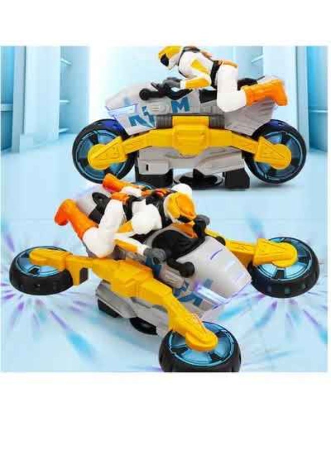 ممز بلانيت دراجة نارية بهلوانية تدور 360 درجة مع موسيقى وإضاءة للأطفال من سن 4 و5 و6 و7 و8 سنوات فما فوق- العاب اطفال- العاب متحركه - العاب تنميه_ هديه للاطفال ، لعبه تسليه للاطفال - Image 2