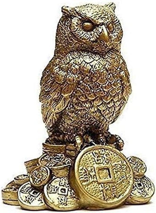 AhinaFeng Shui Owl Showpiece for Home & Office - Vastu Decorative Owl Statue for Wisdom, Protection & Good Luck, Tabletop Décor Gift Item - Image 1