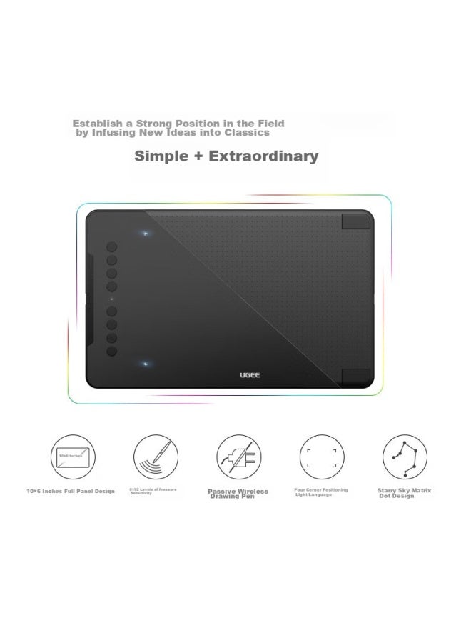 Ugee Digital Drawing Tablet, Handwriting Pad, Drawing Board, Writing Pad, Computer Tablet, Online Class Writing Pad, Drawing Board, Electronic Drawing Board Ex08 Standard Configuration - Image 3