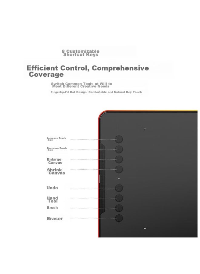Ugee Digital Drawing Tablet, Handwriting Pad, Drawing Board, Writing Pad, Computer Tablet, Online Class Writing Pad, Drawing Board, Electronic Drawing Board Ex08 Standard Configuration - Image 5