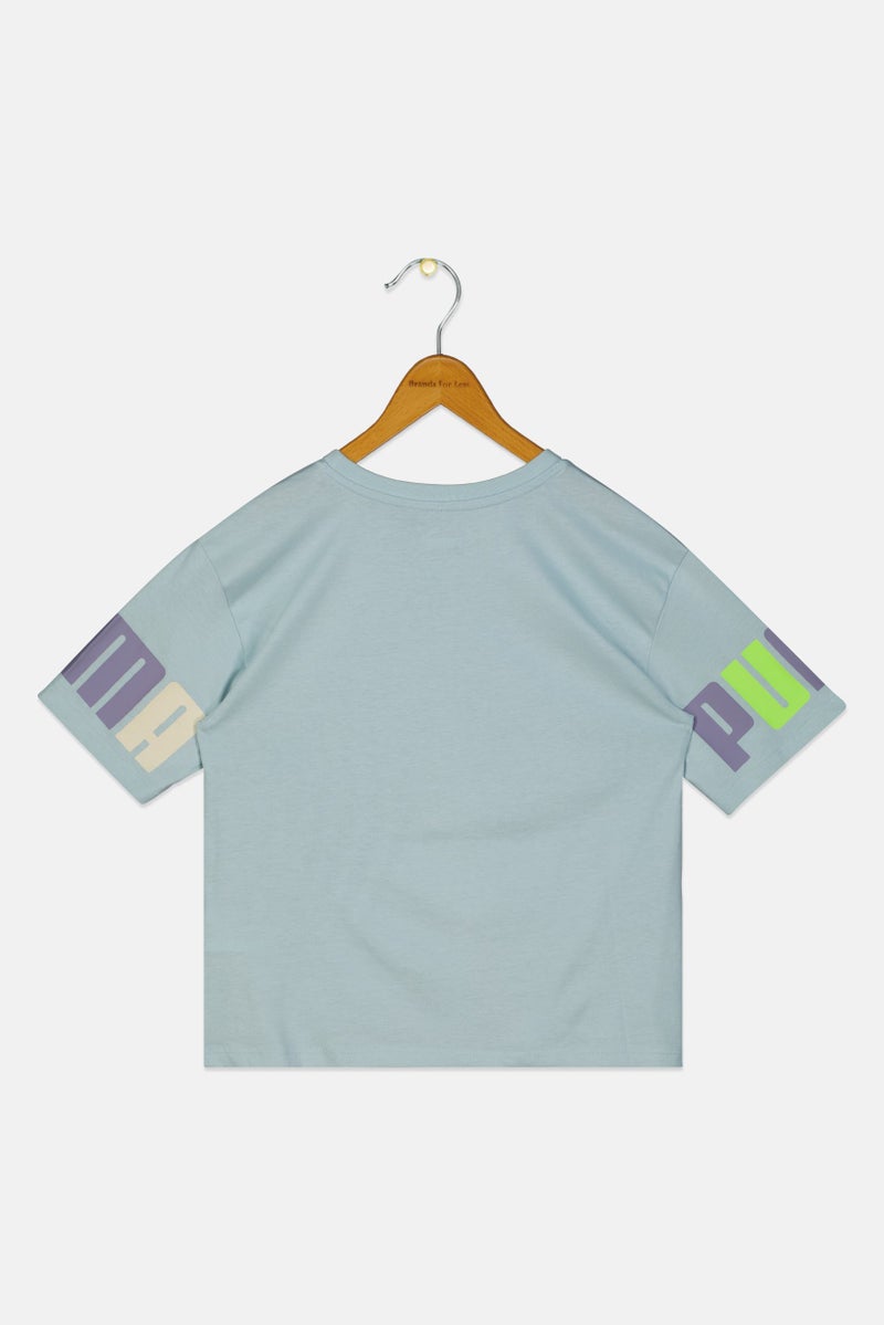 PUMA Kids Boy Sportswear Fit Short Sleeve Outdoor T-Shirt, Turquoise - Image 2