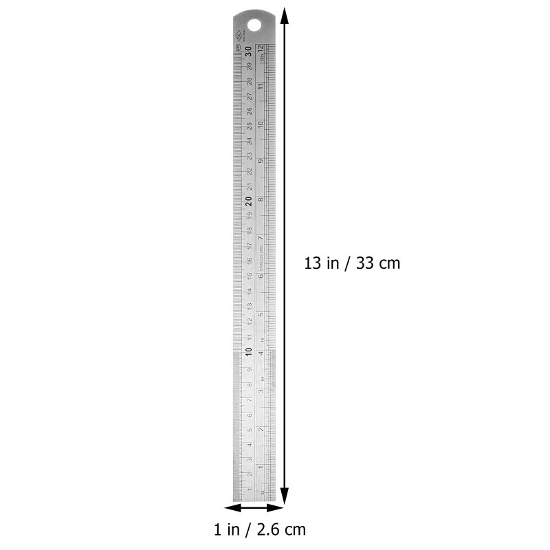 Stainless Steel Double Sided Measuring Ruler 30cm For Drawing Engineering Woodworking - Image 3