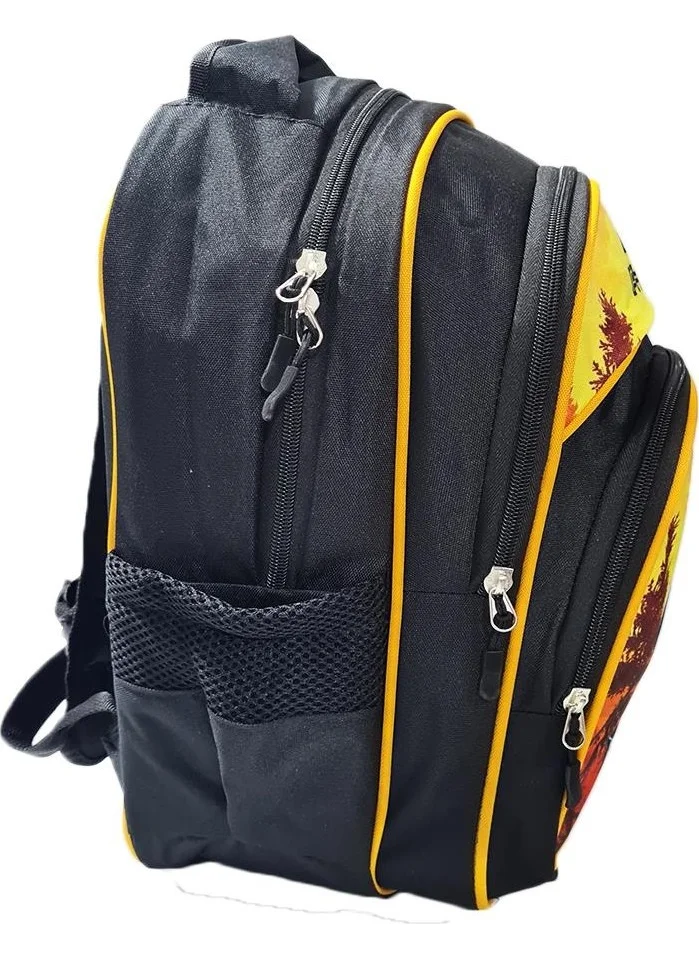 Masho Trend Black Panther Bag + Nutrition - Black Panther School Bag Men's Bag Children's Backpack Bp2