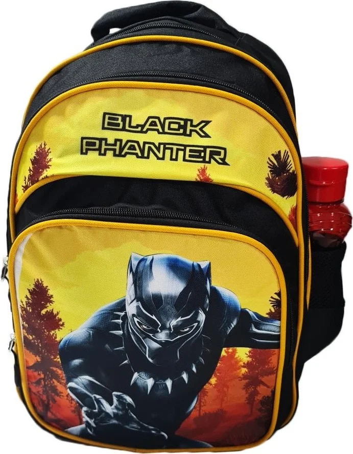Masho Trend Black Panther Bag + Nutrition - Black Panther School Bag Men's Bag Children's Backpack Bp2