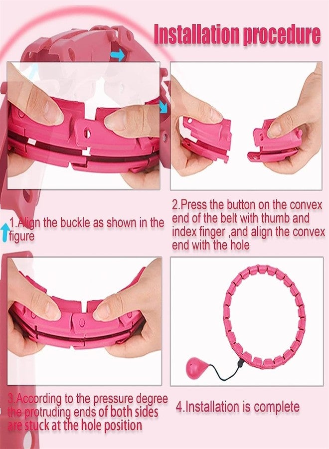Zorzel Hula Hoop with Adjustable Weights, Auto-Spinning Ball, Fitness Exercise Hoop Henirag for Men & Women Adults and Kids - (Multi Color) - Image 3