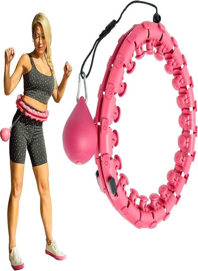 Zorzel Hula Hoop with Adjustable Weights, Auto-Spinning Ball, Fitness Exercise Hoop Henirag for Men & Women Adults and Kids - (Multi Color) - Image 1
