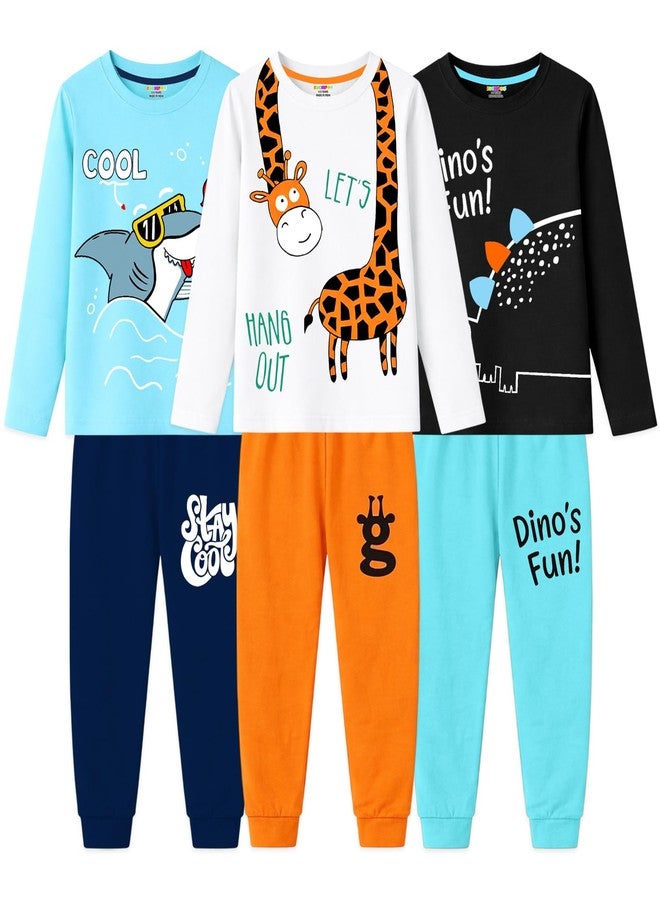 Kuchipoo Baby Boy Regular Fit Cotton T-Shirts and Pyjamas Set (KUC-PSUT-230, 18-24 Months, Multi-Colored) - Image 1