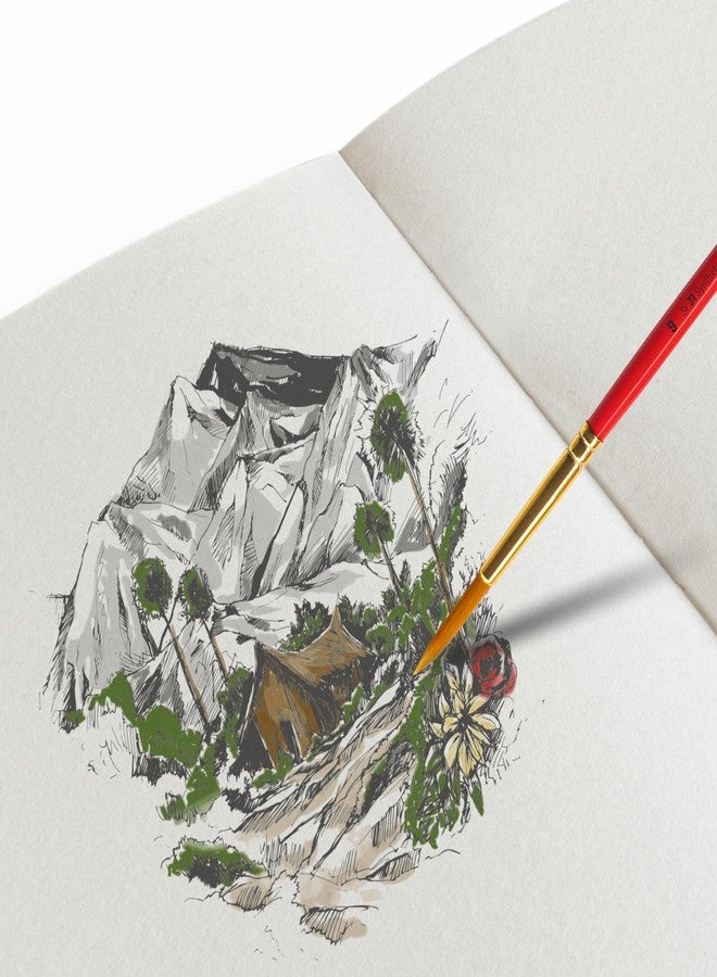Anupam Sketcho Sota Drawing Book A5-100% Recycled Hardbound Cove Book - Portrait Opening - 160 GSM Acid Free 46 Sheets / 92 Pages - Multicolour - Image 2
