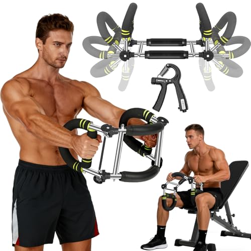 laapee Twister Arm Trainer, Adjustable Chest Workout Equipment, Arm Exerciser with Grip Strength Trainer, 20-160lbs Arm Trainer for Men Women, Folable Home Gym Strength Trainer, Chest and Arm Trainer - Image 1