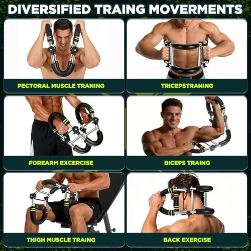 laapee Twister Arm Trainer, Adjustable Chest Workout Equipment, Arm Exerciser with Grip Strength Trainer, 20-160lbs Arm Trainer for Men Women, Folable Home Gym Strength Trainer, Chest and Arm Trainer - Image 3