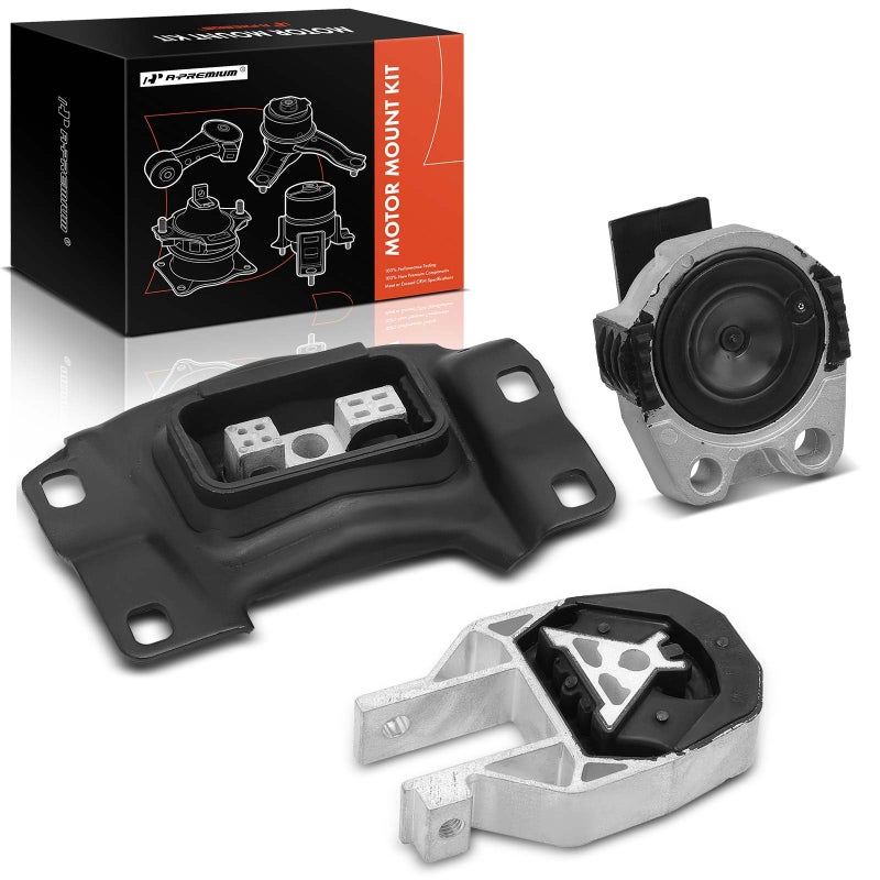 APremium 3PCS Engine Motor Mount and Transmission Mount Set Compatible with Ford Focus 2012 2013 2014 2015 2016 20L Replace 5S4Z6038CA AV6Z6068A