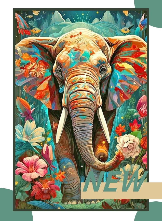ViveLifDeco 5D DIY Elephant Diamond Painting Kits, Full Drill Diamond Painting for Home Wall Decor(Size: 30*40cm/11.8x15.7inch)  - Image 1