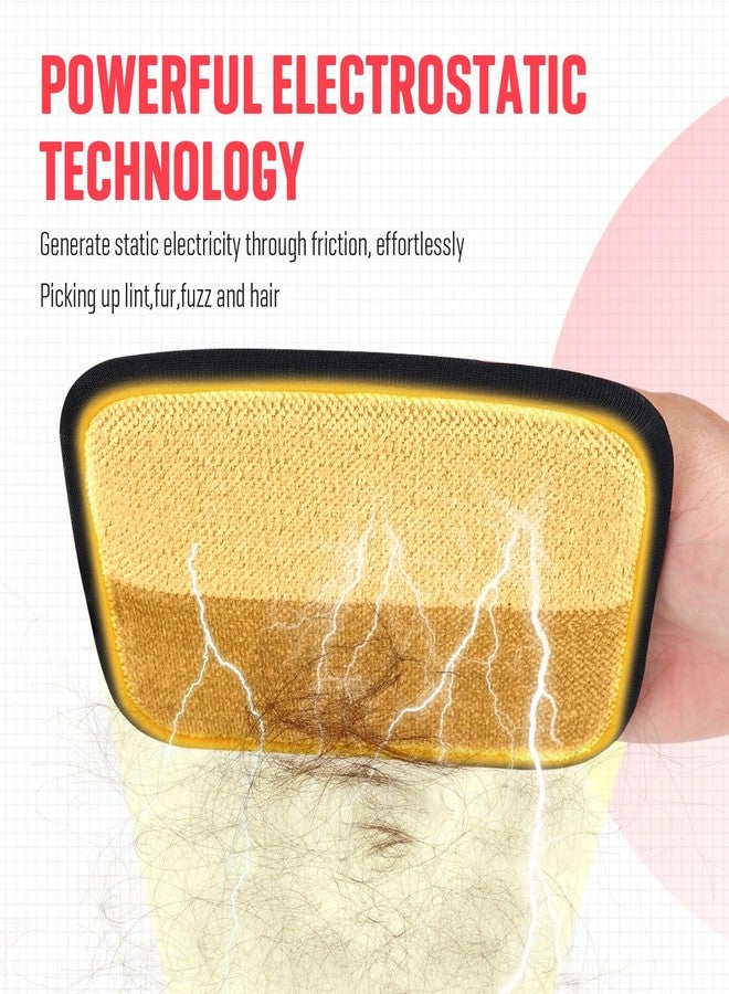 VerdeVilla Pet Hair Remover, Electrostatic Pet Hair Removal Gloves, Reusable Cat & Dog Hair Remover for Couch, Furniture, Carpet, Curtain, Upgraded Animal Fur Removal Tool, Cat Grooming Gloves-2 PCS - Image 2