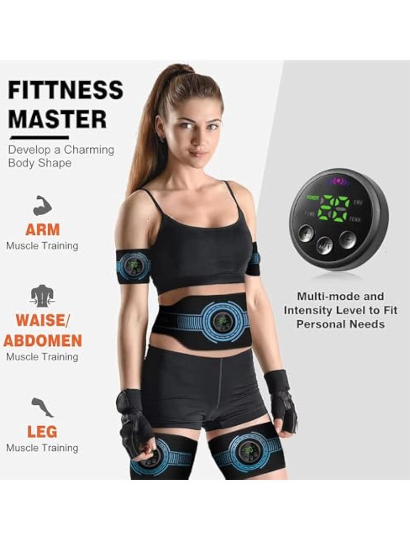 SOLARAE Abs Stimulator Muscle Toner, Abdominal Toning Belt Muscle Toner Fitness Training Gear, Electronic Muscle Stimulator, Ab Machine Trainer for All Body, Portable Muscle Trainer - Image 3