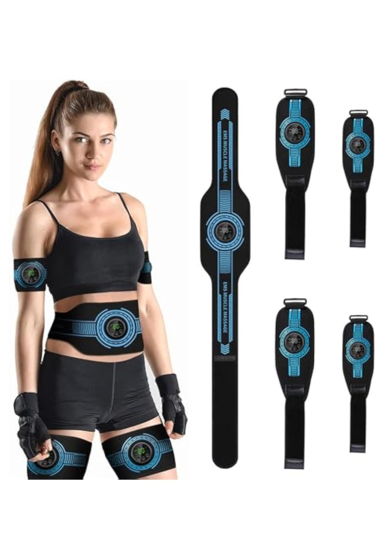 SOLARAE Abs Stimulator Muscle Toner, Abdominal Toning Belt Muscle Toner Fitness Training Gear, Electronic Muscle Stimulator, Ab Machine Trainer for All Body, Portable Muscle Trainer - Image 1