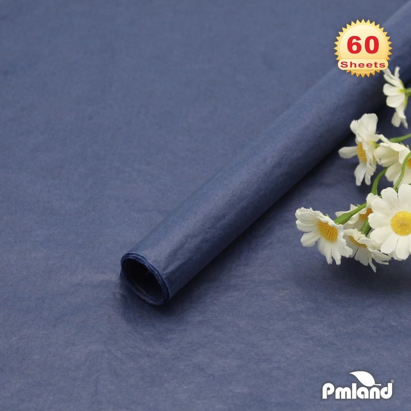 PMLAND Gift Wrapping Tissue Paper - Indigo - 26 Inches x 20 Inches 60 Sheets - Image 5
