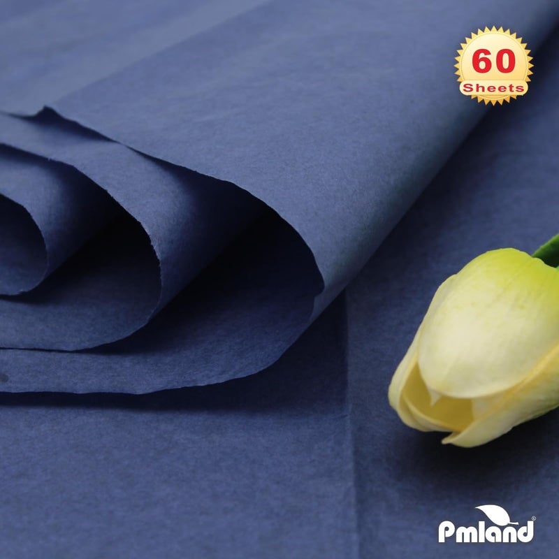 PMLAND Gift Wrapping Tissue Paper - Indigo - 26 Inches x 20 Inches 60 Sheets - Image 4